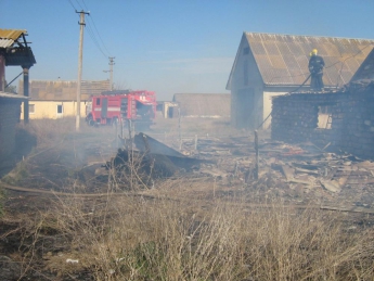 В Мелитопольском районе горела ферма (фото)