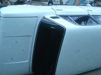 В Одессе сепаратисты перевернули авто местного телеканала