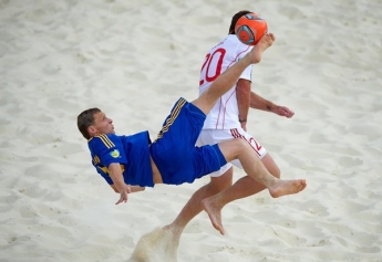 Сборная Украины по пляжному футболу выиграла у Швейцарии в Евролиге