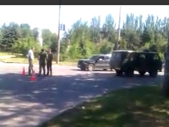 Автомобиль с военными попал в ДТП (видео)