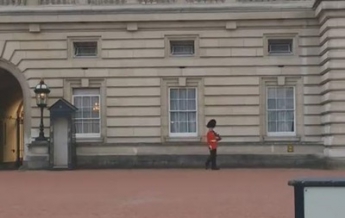 Караульного Букингемского дворца накажут за смешную походку (видео)