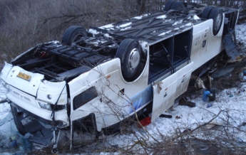 В России перевернулся украинский автобус, есть пострадавшие (ФОТО)