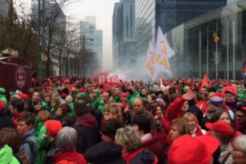 Бельгия парализована из-за протестов (ВИДЕО)