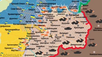 Карта ситуации на Донбассе (Инфографика)
