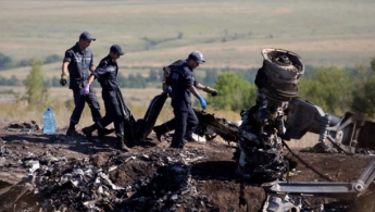 На месте падения сбитого Boeing на Донбассе собрали еще 16 контейнеров обломков