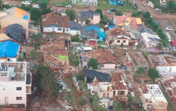 На юге Бразилиии прошел мощный торнадо
