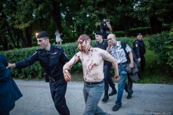 В Москве задержали участников флешмоба “Марш ватников” (видео)