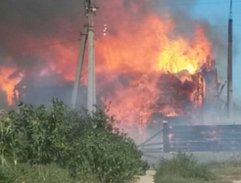 В Мелитополе масштабный пожар (фото)