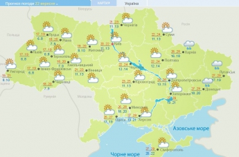Погода на сегодня: На востоке Украины дожди, до +29, в Киеве - +22