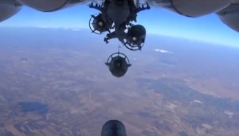 Опубликована видеозапись полета российской крылатой ракеты в небе Сирии