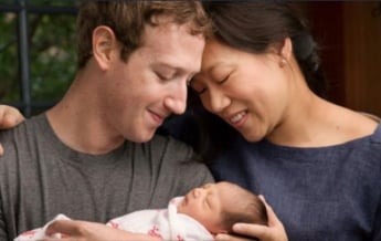 Глава Facebook Марк Цукерберг сообщил о рождении дочери
