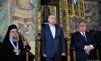 В Греции Путина посадили в кресло византийских императоров и помолились о его здоровье, - источник