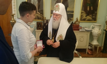 Савченко: Святейший Патриарх мне сказал: "Ты не одна герой, героев у нас много"