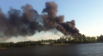 В РФ горел военный корабль (видео)