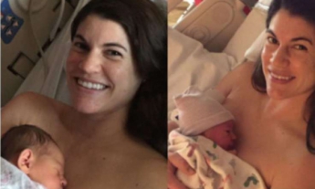 Американские сестры-близняшки родили своих первенцев в один день