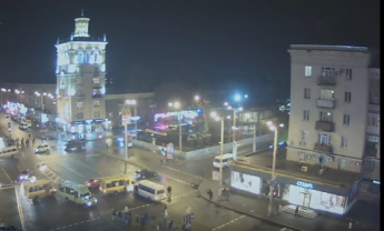 Появилось видео столкновения двух маршруток в Запорожье (ВИДЕО)