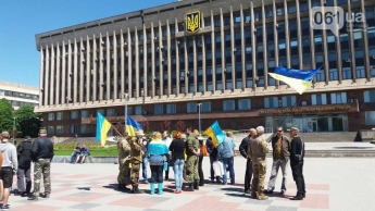 Запорожские АТОшники требуют наказаний за события 9 Мая в Мелитополе