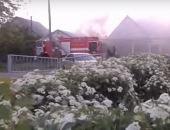 Видео масштабного пожара опубликовали в соцсети (видео)