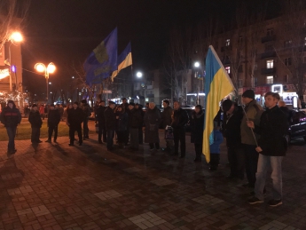 В Мелитополе в центре города горожане собрались на «Бандеровский марш»