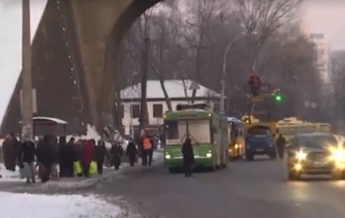 В Киеве из-за морозов массовые поломки троллейбусов