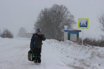 В середине марта в Мелитополе разбушевалась зима (видео)