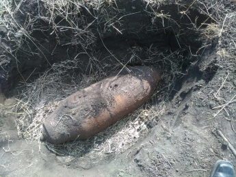 В лесополосе под Мелитополем нашли авиационную бомбу (добавлены фото)