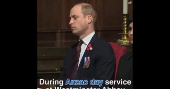 Принц Уильям уснул на службе в Вестминстерском аббатстве (видео)