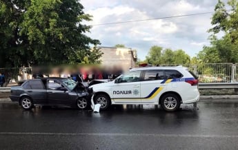 Под Харьковом в аварии с участием полиции погиб мужчина (Фото)