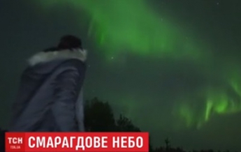 Небо над Финляндией засверкало изумрудным цветом (видео)