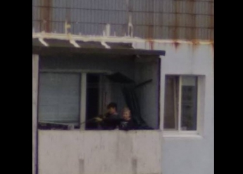 Фотофакт: в Запорожье дети из окна многоэтажки стреляли по котам из винтовки
