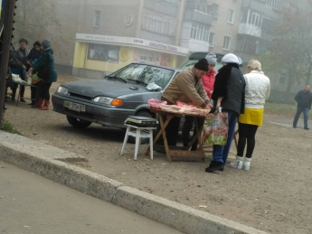 В Мелитополе появился «неприкасаемый» торговец мясом на стихийном рынке (фото)