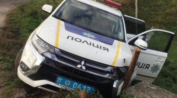 Во время погони "евробляхер" врезался в патрульное авто