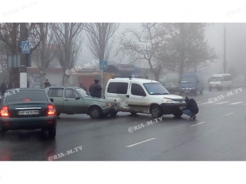 В туманное утро в Мелитополе случилось уже второе ДТП (фото)
