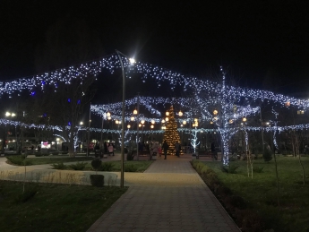 Сквер "Дружбы народов" восхитил горожан новогодним убранством (фото)
