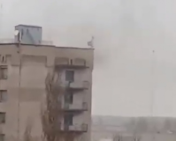 В Мелитополе горит общежитие педуниверситета (видео)