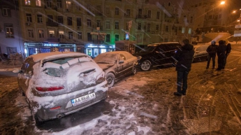 В центре Киева столкнулись пять машин (видео)