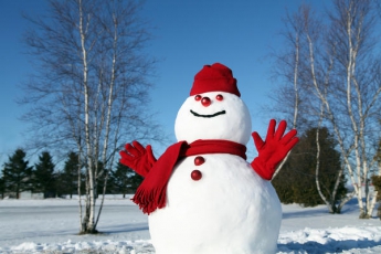 Фотофакт: в Луцке построили гигантского снеговика размером с дом