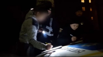 В Мелитополе задержали пьяного водителя микроавтобуса (видео)