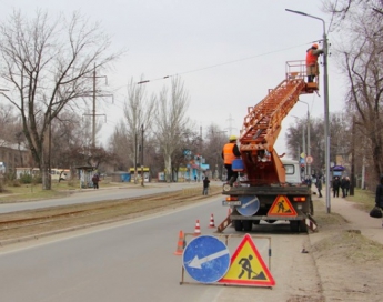 В Шевченковском районе на одной из главных улиц установили диодное освещение
