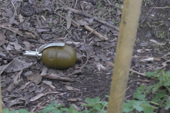 В Запорожской области возле школы обнаружили гранату (Фото)