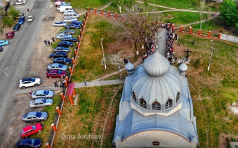 Масштабное празднование Пасхи в Мелитополе показали с высоты (фото)