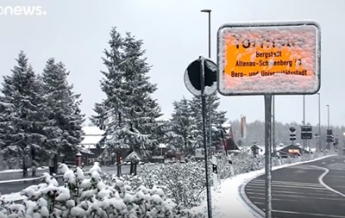 В Германии выпал снег и ожидаются заморозки (видео)