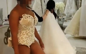 Платье невесты без подола вызвало споры в Сети