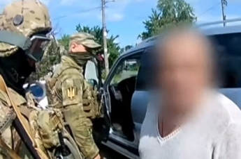 В сети появилось видео задержания террориста в Запорожье