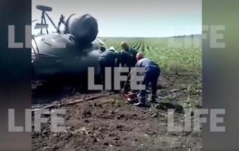 В России упал вертолет (видео)