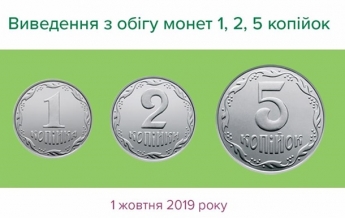 НБУ изымает из обращения монеты мелких номиналов