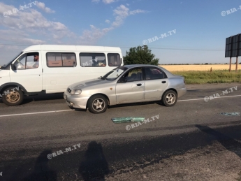 На блокпосту перед Кирилловкой разбились три автомобиля (фото, видео)