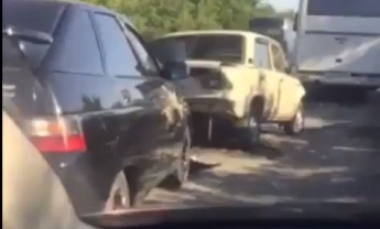 По дороге на Кирилловку произошло массовое ДТП (видео)