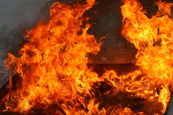 На территории учебного заведения в Мелитополе разгорелся пожар (видео)
