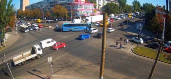 В центре Запорожья в ДТП попал автобус (ФОТО-ВИДЕО)